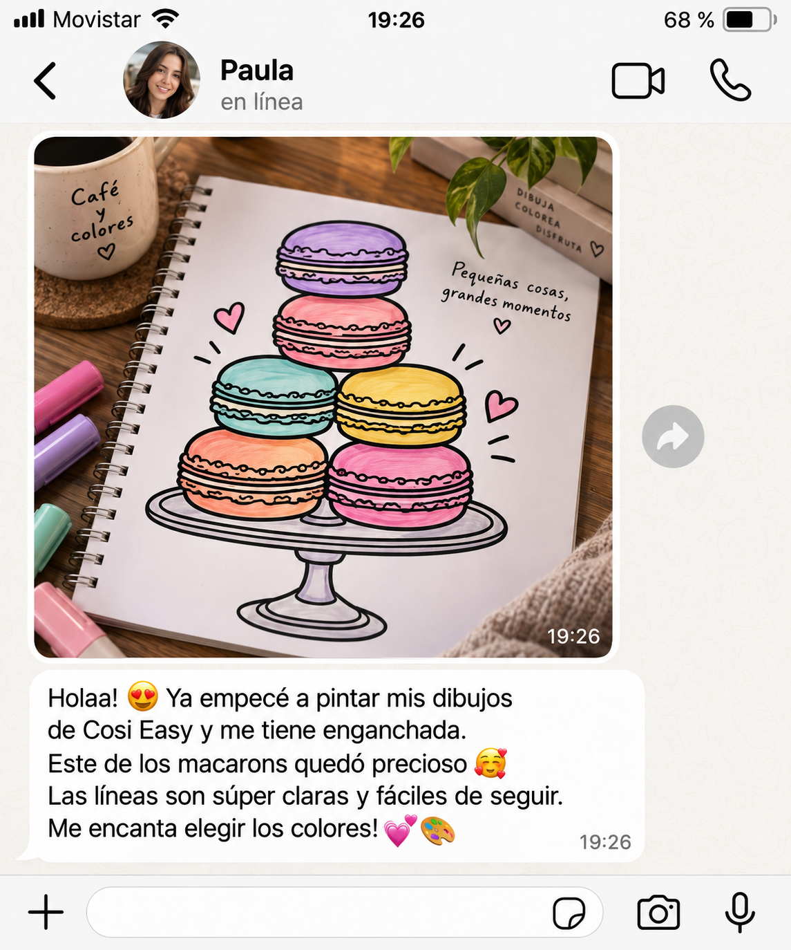 Mensaje de Paula sobre Cozy & Easy